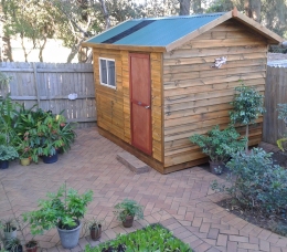 Melbourne Timber Garden Shed Storage Shed Stained